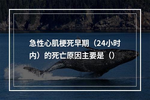 急性心肌梗死早期（24小时内）的死亡原因主要是（）