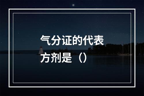 气分证的代表方剂是（）