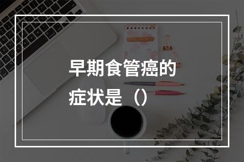 早期食管癌的症状是（）