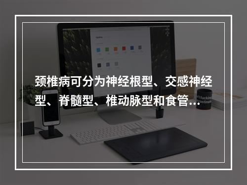 颈椎病可分为神经根型、交感神经型、脊髓型、椎动脉型和食管型。