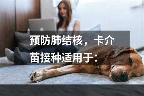 预防肺结核，卡介苗接种适用于：