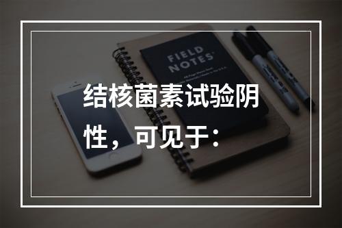 结核菌素试验阴性，可见于：