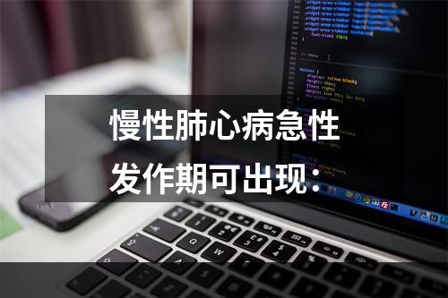 慢性肺心病急性发作期可出现：