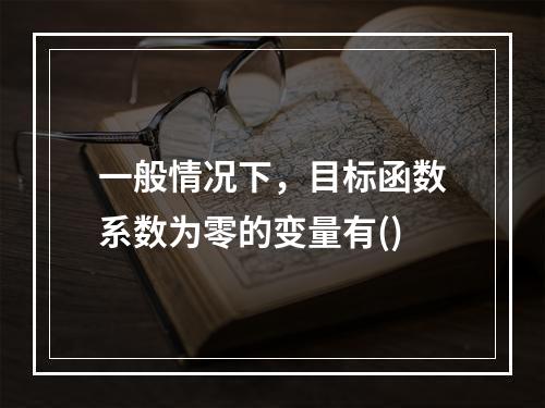 一般情况下，目标函数系数为零的变量有()