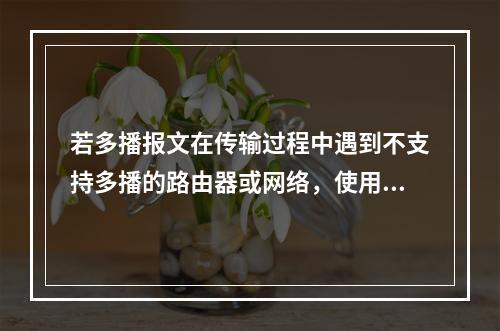 若多播报文在传输过程中遇到不支持多播的路由器或网络，使用哪种