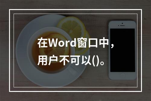 在Word窗口中，用户不可以()。