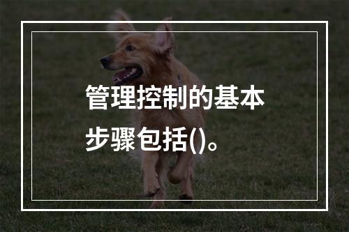 管理控制的基本步骤包括()。