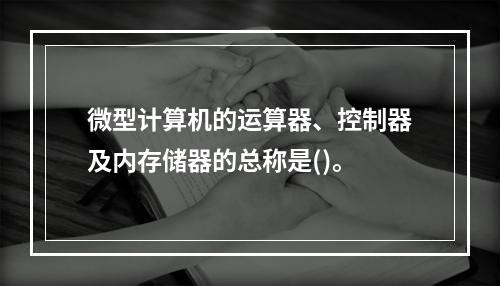 微型计算机的运算器、控制器及内存储器的总称是()。