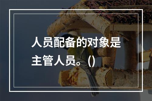 人员配备的对象是主管人员。()