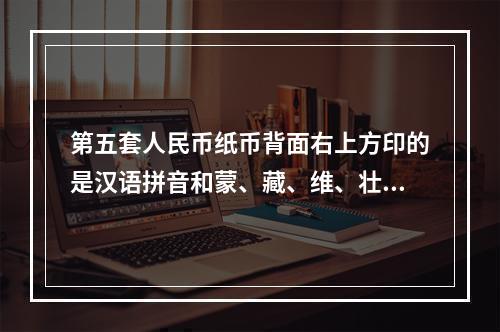 第五套人民币纸币背面右上方印的是汉语拼音和蒙、藏、维、壮四种