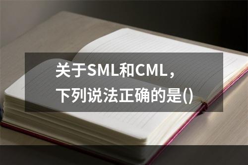 关于SML和CML，下列说法正确的是()