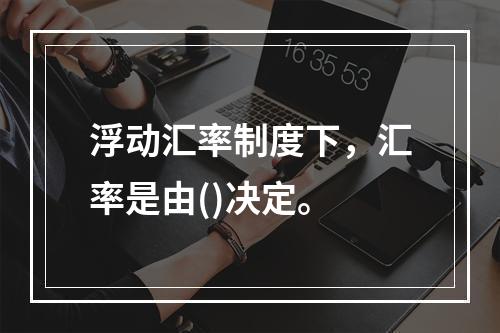 浮动汇率制度下，汇率是由()决定。