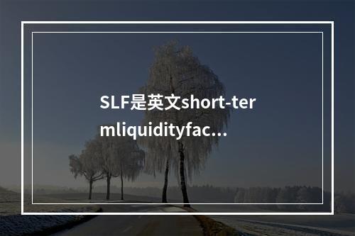 SLF是英文short-termliquidityfacil