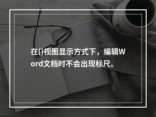 在()视图显示方式下，编辑Word文档时不会出现标尺。