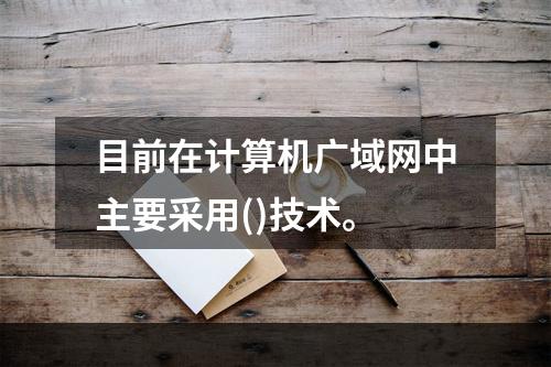 目前在计算机广域网中主要采用()技术。