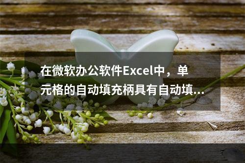 在微软办公软件Excel中，单元格的自动填充柄具有自动填充功