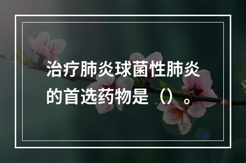 治疗肺炎球菌性肺炎的首选药物是（）。