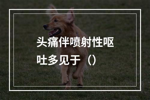 头痛伴喷射性呕吐多见于（）