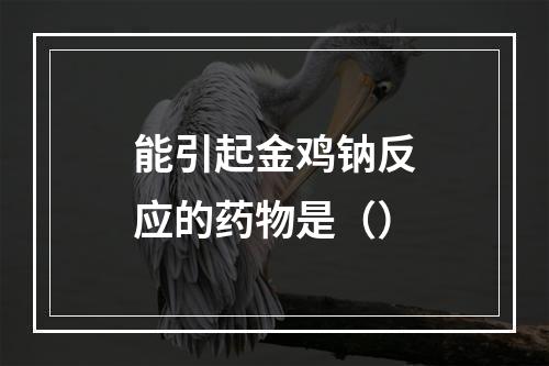 能引起金鸡钠反应的药物是（）