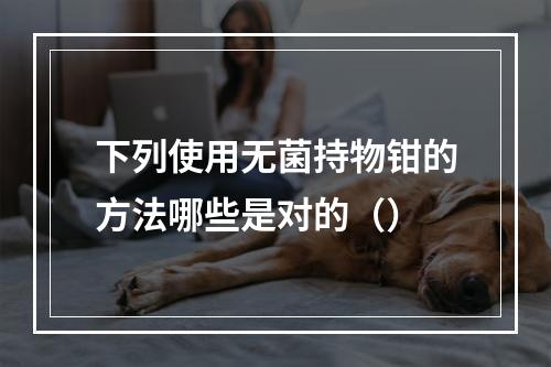 下列使用无菌持物钳的方法哪些是对的（）