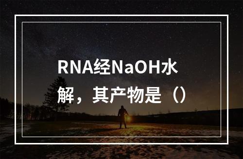 RNA经NaOH水解，其产物是（）