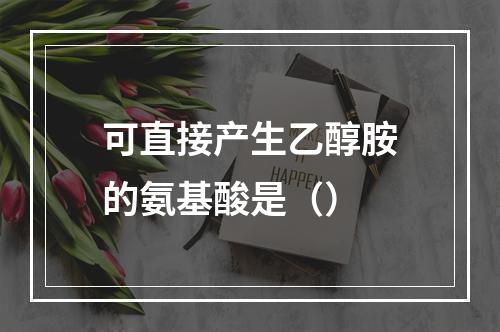 可直接产生乙醇胺的氨基酸是（）