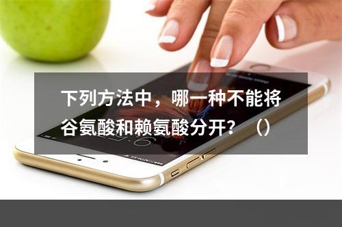 下列方法中，哪一种不能将谷氨酸和赖氨酸分开？（）