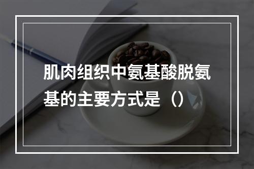 肌肉组织中氨基酸脱氨基的主要方式是（）