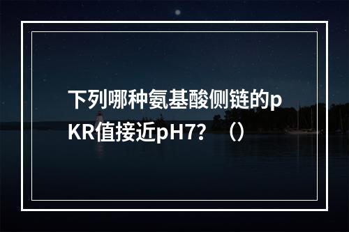 下列哪种氨基酸侧链的pKR值接近pH7？（）