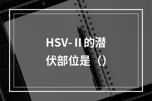 HSV-Ⅱ的潜伏部位是（）