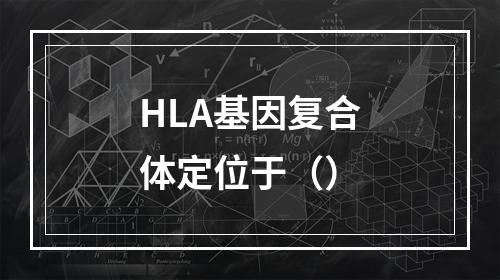 HLA基因复合体定位于（）