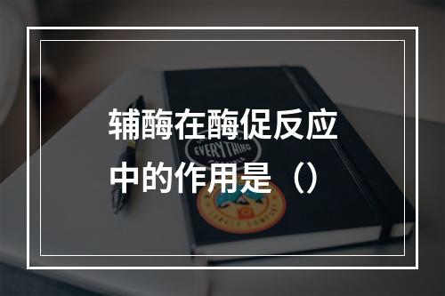 辅酶在酶促反应中的作用是（）