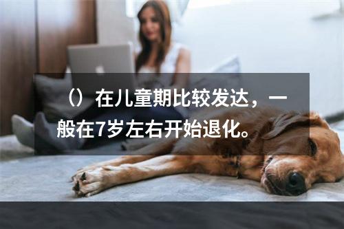 （）在儿童期比较发达，一般在7岁左右开始退化。