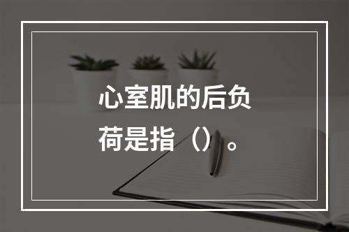 心室肌的后负荷是指（）。