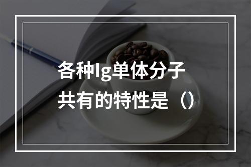 各种Ig单体分子共有的特性是（）