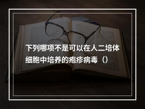 下列哪项不是可以在人二培体细胞中培养的疱疹病毒（）