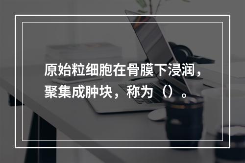 原始粒细胞在骨膜下浸润，聚集成肿块，称为（）。