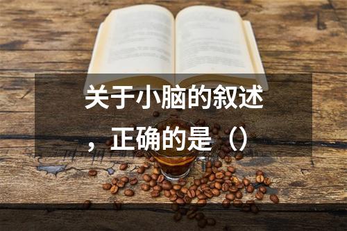 关于小脑的叙述，正确的是（）