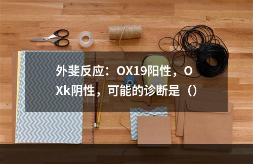 外斐反应：OX19阳性，OXk阴性，可能的诊断是（）