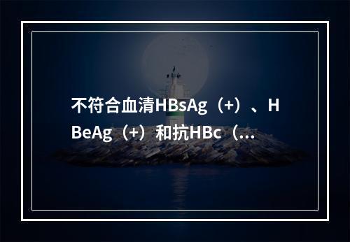 不符合血清HBsAg（+）、HBeAg（+）和抗HBc（+）