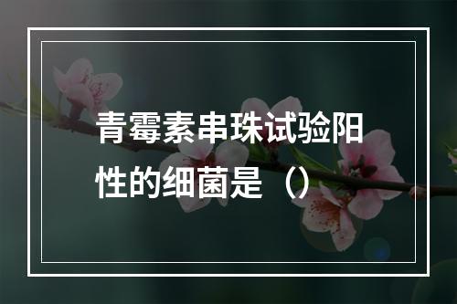 青霉素串珠试验阳性的细菌是（）