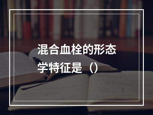 混合血栓的形态学特征是（）