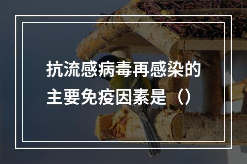 抗流感病毒再感染的主要免疫因素是（）