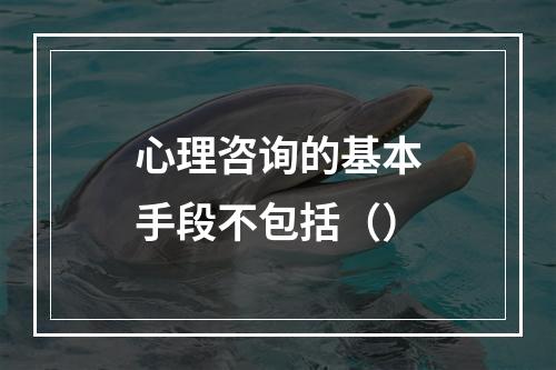 心理咨询的基本手段不包括（）