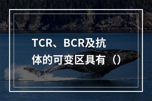 TCR、BCR及抗体的可变区具有（）