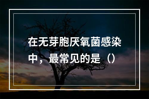 在无芽胞厌氧菌感染中，最常见的是（）