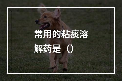 常用的粘痰溶解药是（）