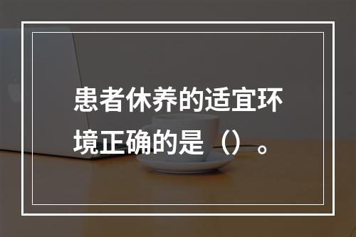 患者休养的适宜环境正确的是（）。