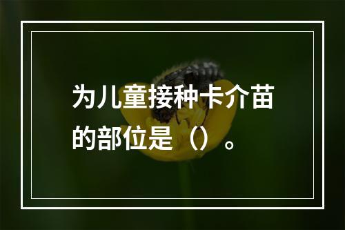 为儿童接种卡介苗的部位是（）。