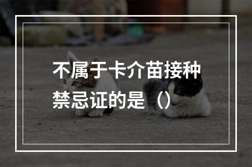 不属于卡介苗接种禁忌证的是（）